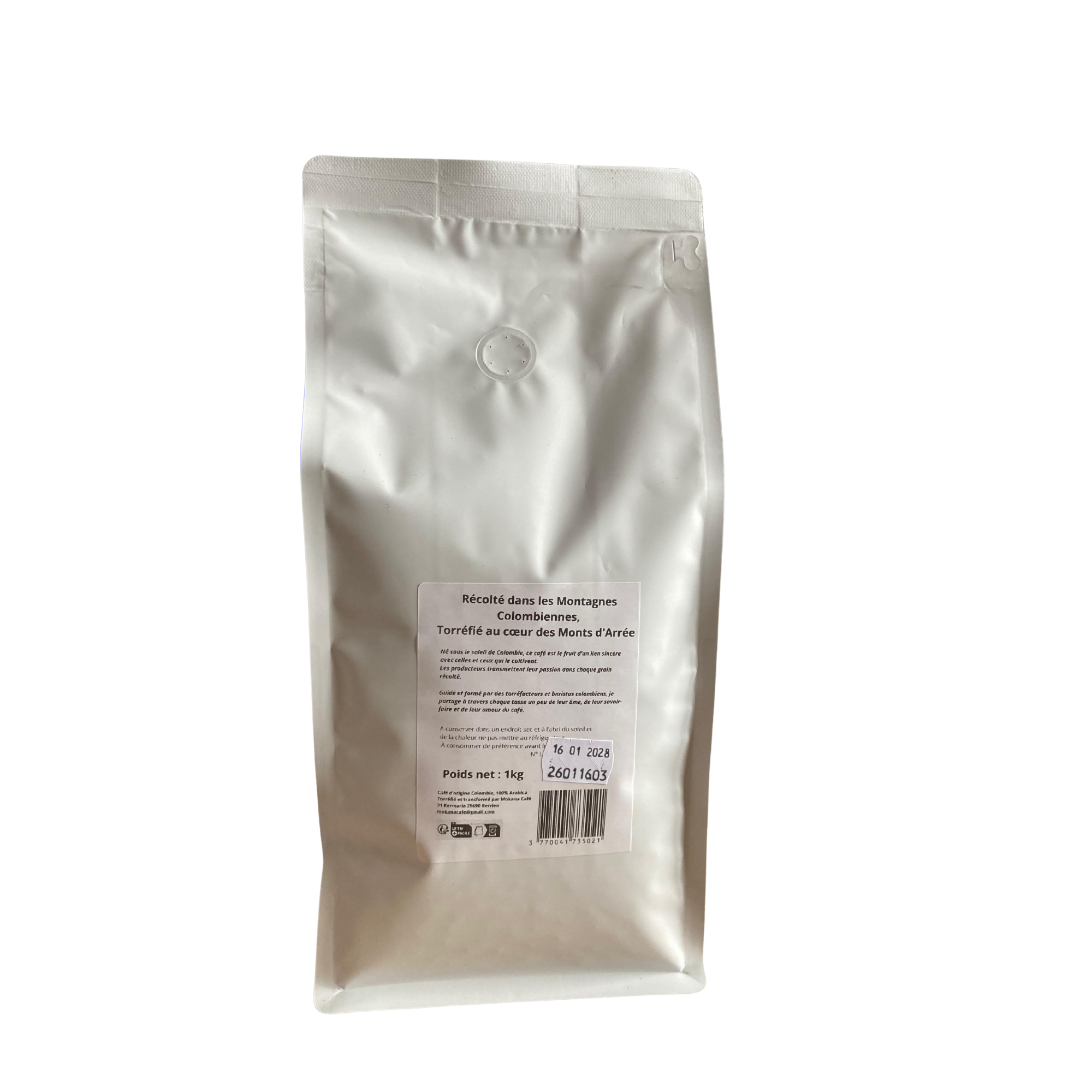 Café de spécialité de Colombie Los Angeles - Sachet 1kg Grain Mokana Cafe Street Art