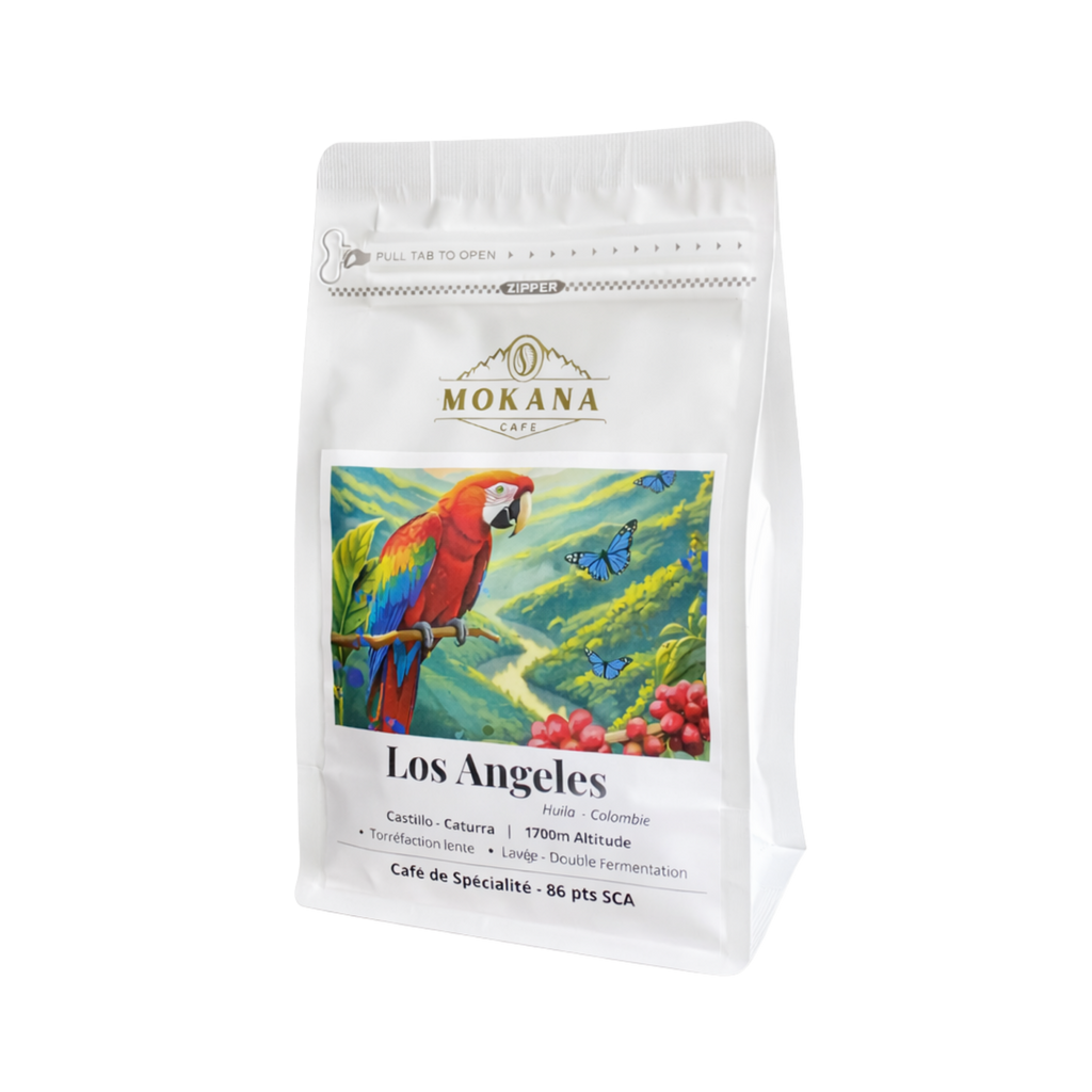 Café de spécialité de Colombie Los Angeles - Sachet 250 gr Grain Mokana Cafe Street Art